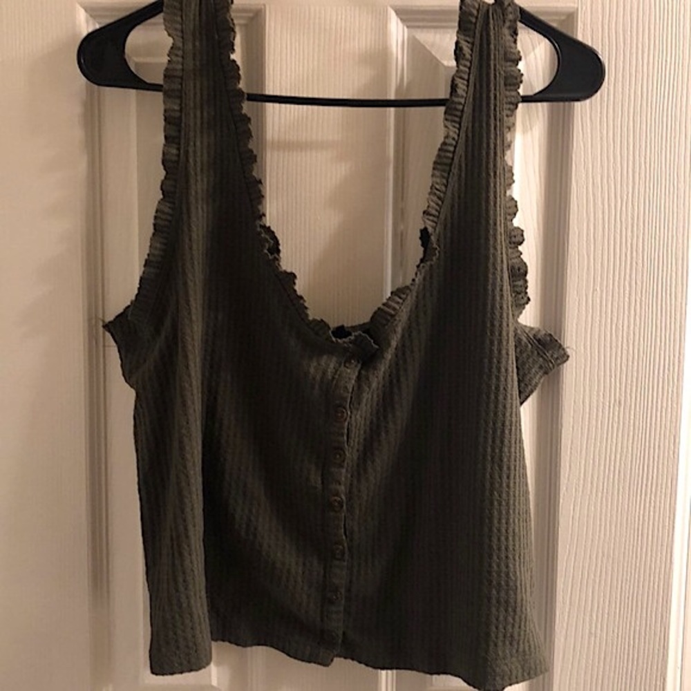 Olive green top